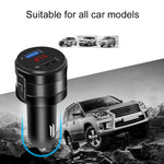Caricabatteria da auto per lettore musicale con trasmettitore FM per auto vivavoce Bluetooth per auto, X20 Black