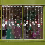 2 set di ornamenti natalizi per pupazzi di neve in vetro per porte e finestre, Snowman Sticker