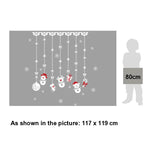 2 set di ornamenti natalizi per pupazzi di neve in vetro per porte e finestre, Snowman Sticker