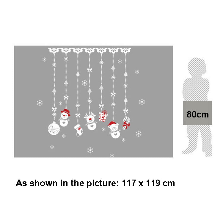 2 set di ornamenti natalizi per pupazzi di neve in vetro per porte e finestre, Snowman Sticker