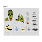 3 set adesivi decorazione di Halloween zucca lampada adesivi elettrostatici fantasma ragno, stile:, BQ040ABCD-45-46-47-48, BQ040ABCD-50-51, BQ041-42-43-44, BQ41-42-43-44-47-48, BQ049 + 050 + 052, BQ049 + 50 + 51 + (52 x 2), BQ049-51-52