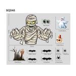 3 set adesivi decorazione di Halloween zucca lampada adesivi elettrostatici fantasma ragno, stile:, BQ040ABCD-45-46-47-48, BQ040ABCD-50-51, BQ041-42-43-44, BQ41-42-43-44-47-48, BQ049 + 050 + 052, BQ049 + 50 + 51 + (52 x 2), BQ049-51-52