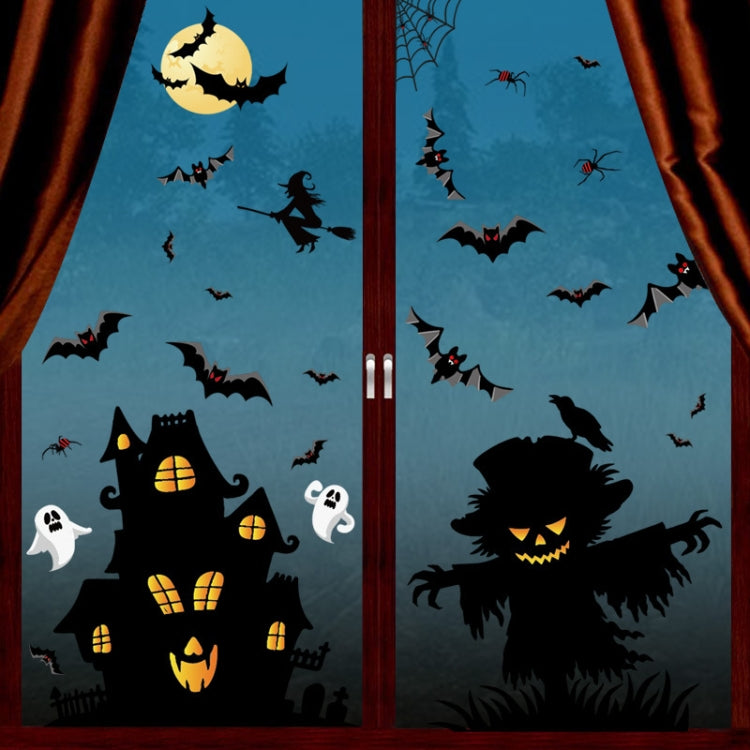 3 set adesivi decorazione di Halloween zucca lampada adesivi elettrostatici fantasma ragno, stile:, BQ040ABCD-45-46-47-48, BQ040ABCD-50-51, BQ041-42-43-44, BQ41-42-43-44-47-48, BQ049 + 050 + 052, BQ049 + 50 + 51 + (52 x 2), BQ049-51-52
