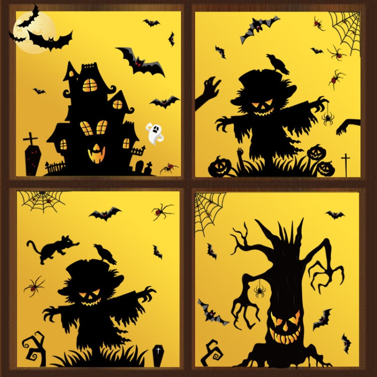 3 set adesivi decorazione di Halloween zucca lampada adesivi elettrostatici fantasma ragno, stile:, BQ040ABCD-45-46-47-48, BQ040ABCD-50-51, BQ041-42-43-44, BQ41-42-43-44-47-48, BQ049 + 050 + 052, BQ049 + 50 + 51 + (52 x 2), BQ049-51-52