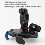 CYCLINGBOX BG-2935 Supporto per telefono cellulare per bicicletta con telaio per telefono cellulare per auto elettrica con navigazione impermeabile per ombrello, stile:, Handlebar Installation (Black), Handlebar Installation (Red)                      ...