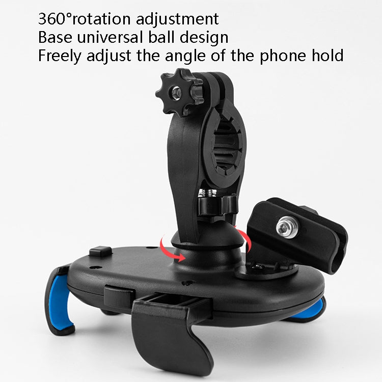 CYCLINGBOX BG-2935 Supporto per telefono cellulare per bicicletta con telaio per telefono cellulare per auto elettrica con navigazione impermeabile per ombrello, stile:, Handlebar Installation (Black), Handlebar Installation (Red)                      ...