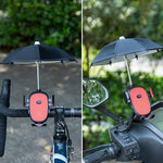 CYCLINGBOX BG-2935 Supporto per telefono cellulare per bicicletta con telaio per telefono cellulare per auto elettrica con navigazione impermeabile per ombrello, stile:, Handlebar Installation (Black), Handlebar Installation (Red)                      ...
