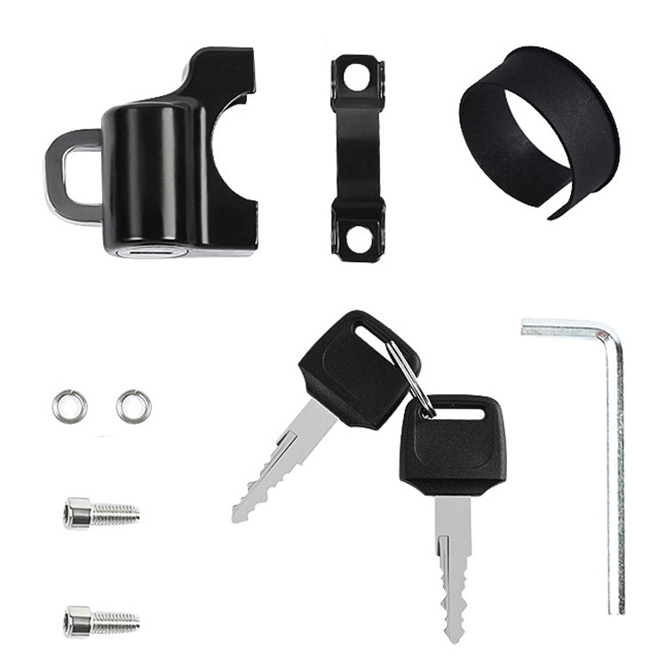 2 PCS Blocco casco per auto elettrica Antifurto Blocco multifunzione fisso Maniglia per bicicletta Blocco antifurto per casco fisso, Helmet Lock, Helmet Lock + Reminder Rope