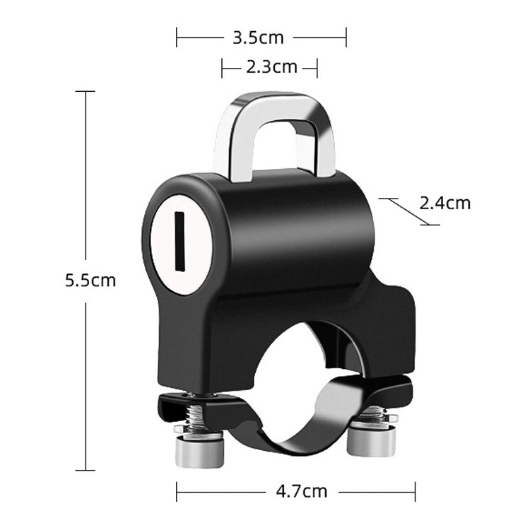 2 PCS Blocco casco per auto elettrica Antifurto Blocco multifunzione fisso Maniglia per bicicletta Blocco antifurto per casco fisso, Helmet Lock, Helmet Lock + Reminder Rope