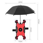 CYCLINGBOX Supporto per telefono cellulare per bicicletta con telaio per telefono cellulare Parasol Rider, stile:, Handlebar Installation (Black), Handlebar Installation (Red), Handlebar Installation (Yellow), Handlebar Installation (Bue)              ...