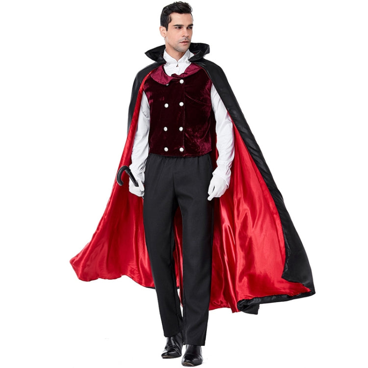 Costume da vampiro Halloween uomo M XL poliestere