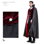 PS6831 Costume da vampiro di Halloween Costume da trascinamento degli uomini del castello, M, XL