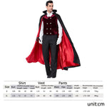 PS6831 Costume da vampiro di Halloween Costume da trascinamento degli uomini del castello, M, XL