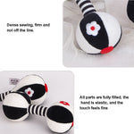 TOLOLO 1 paio Baby Vision Training Early Educational Toy Neonato Chasing Martello di sabbia in bianco e nero Manubri Sonaglio per bambini, T168263-2