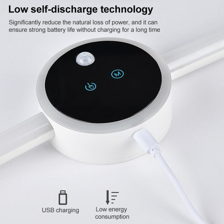 DMK-025 Luce frontale per specchio da cucina con lampada da armadio intelligente, Touch + Human Body Induction, Hand Scan Timing, Hand Sweep Clock