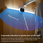 DMK-025 Luce frontale per specchio da cucina con lampada da armadio intelligente, Touch + Human Body Induction, Hand Scan Timing, Hand Sweep Clock