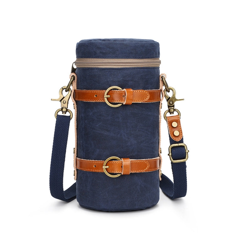K-807 Borsa portaoggetti per fotocamera SLR Borsa per rivestimento fotografico in tela impermeabile, S (Blue), L (Blue), S (Khaki), L (Khaki)