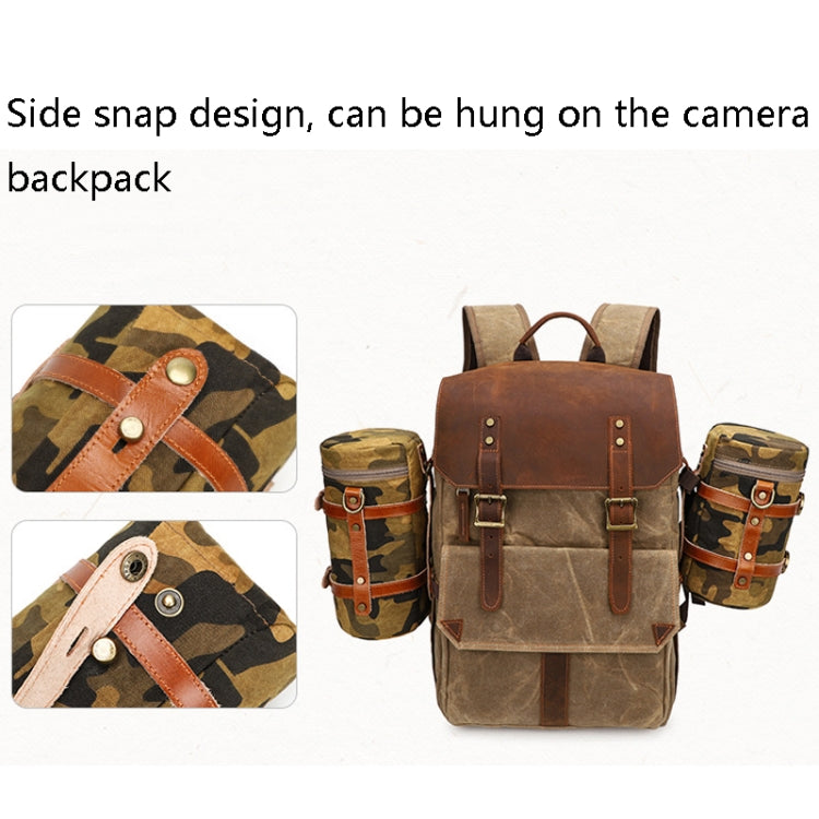K-807 Borsa portaoggetti per fotocamera SLR Borsa per rivestimento fotografico in tela impermeabile, S (Blue), L (Blue), S (Khaki), L (Khaki)
