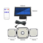 Lampada solare da cortile impermeabile con sensore 112-186 LED