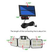 Lampada solare da cortile impermeabile con sensore 112-186 LED