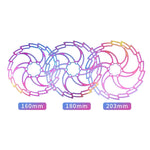 IIIPRO Bike Disc Mountain Bike Hollow Disc Dish Six Nail Brake Pad, Stile:, 160mm, 180mm, 203mm