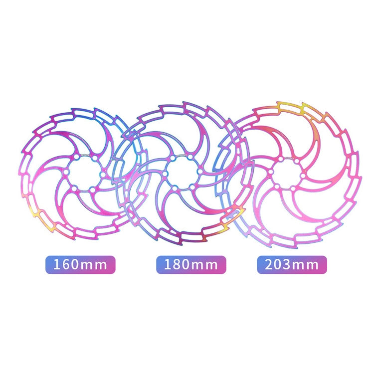 IIIPRO Bike Disc Mountain Bike Hollow Disc Dish Six Nail Brake Pad, Stile:, 160mm, 180mm, 203mm
