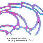 IIIPRO Bike Disc Mountain Bike Hollow Disc Dish Six Nail Brake Pad, Stile:, 160mm, 180mm, 203mm