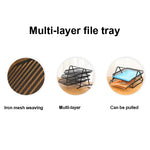 Scaffale per file a forma di rete Scaffale per la memorizzazione dei dati Scaffale per la gestione dei file in metallo, Stile:, Two-layer, Three-layer, Four-layer, Horizontal Single Layer, Vertical Single Layer