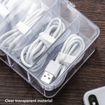 2 PCS Dust Storage Line Box Hub Finishing Box Desktop Data Cable Storage Box, Specifica:, 8 Grid Basic, 8 Grid Increase, 8 Grid Increase With Cover