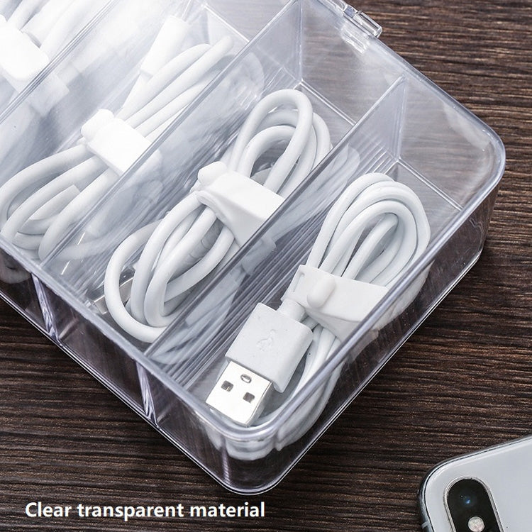 2 PCS Dust Storage Line Box Hub Finishing Box Desktop Data Cable Storage Box, Specifica:, 8 Grid Basic, 8 Grid Increase, 8 Grid Increase With Cover