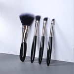 Set di pennelli per trucco 4 in 1 Black Pebbles Pennello per ombretto Pennello per fondotinta Pennello per trucco portatile,Stile:, Bare Brush, Brush + Makeup Brush Bag