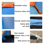Tenda da campeggio all'aperto da spiaggia, antipioggia, automatica, a installazione rapida, a prova di sole, For Single People, For Double People, For 3-4 People