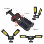 Lampada da parete solare a induzione 2 teste 600lm