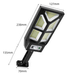 Lampione da parete solare 196 LED 600lm per esterni