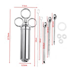 Siringa per condimento da cucina con siringa per condimento in acciaio inossidabile, 8 in 1, 9 in 1, 10 in 1