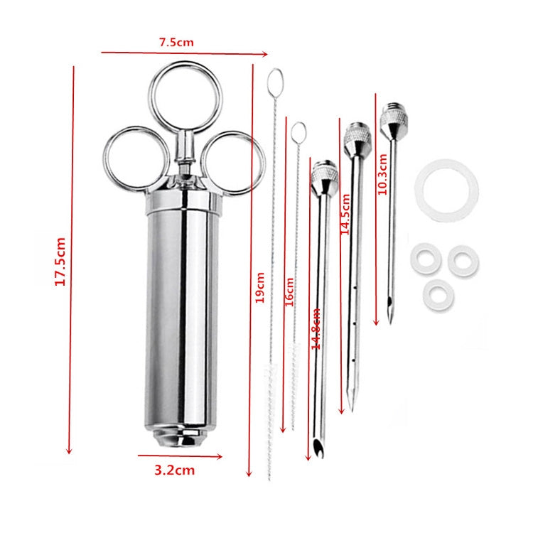 Siringa per condimento da cucina con siringa per condimento in acciaio inossidabile, 8 in 1, 9 in 1, 10 in 1