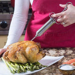 Siringa per condimento da cucina con siringa per condimento in acciaio inossidabile, 8 in 1, 9 in 1, 10 in 1