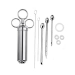 Siringa per condimento da cucina con siringa per condimento in acciaio inossidabile, 8 in 1, 9 in 1, 10 in 1