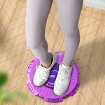 KINGZE Home Waist Twist Board Attrezzature per il fitness Sport Addome Girevole Twisting Machine, Purple, Fresh Green, Purple + Pull Rope, Fresh Green + Pull Rope