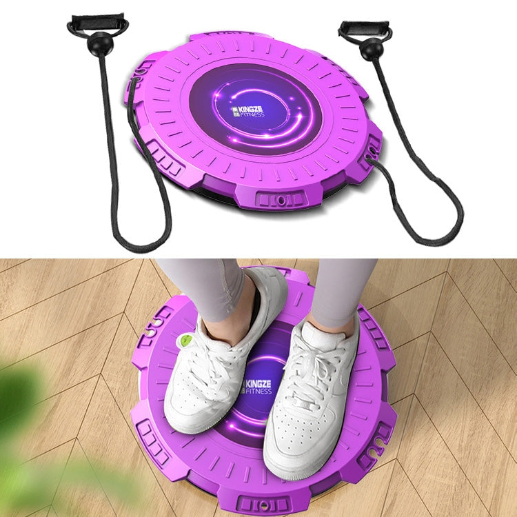 KINGZE Home Waist Twist Board Attrezzature per il fitness Sport Addome Girevole Twisting Machine, Purple, Fresh Green, Purple + Pull Rope, Fresh Green + Pull Rope