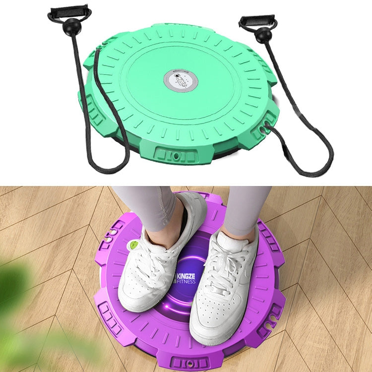 KINGZE Home Waist Twist Board Attrezzature per il fitness Sport Addome Girevole Twisting Machine, Purple, Fresh Green, Purple + Pull Rope, Fresh Green + Pull Rope