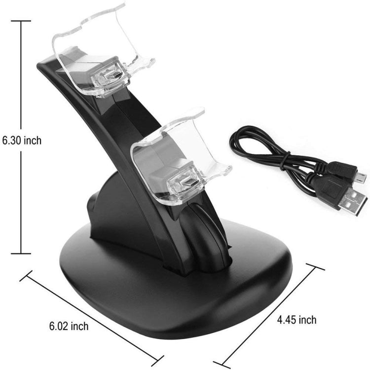 Dock di ricarica controller PS4 con LED e doppia USB