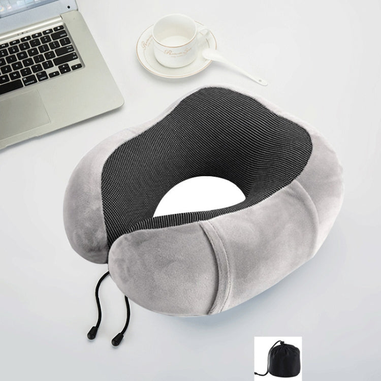 Cuscino da viaggio a forma di U in memory foam magnetico