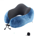 Cuscino da viaggio a forma di U in memory foam magnetico
