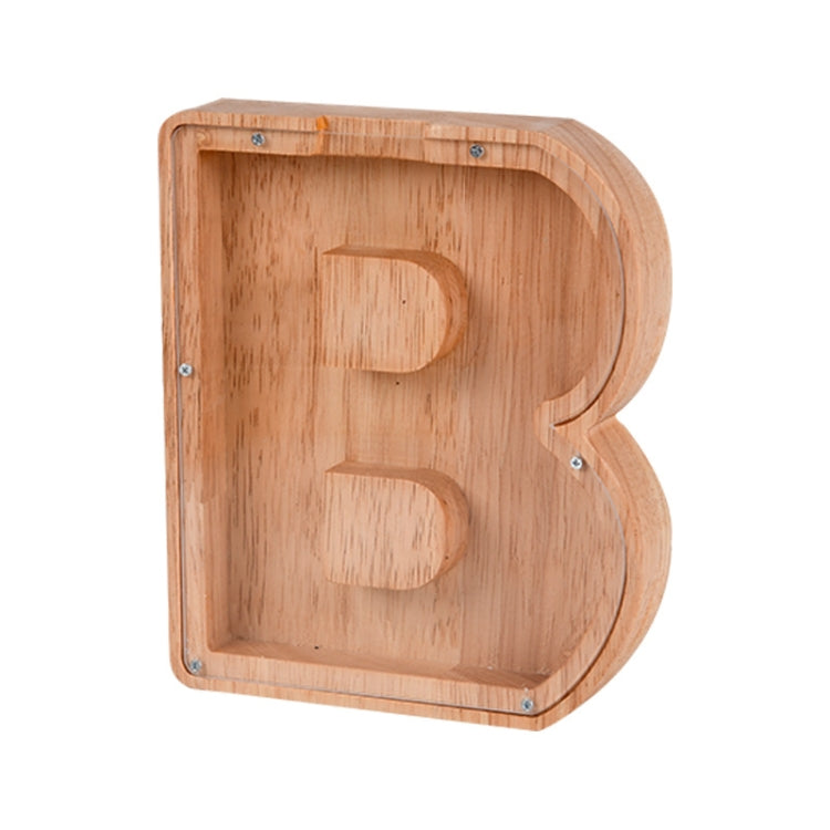 Salvadanaio in legno con alfabeto inglese Salvadanaio in acrilico trasparente