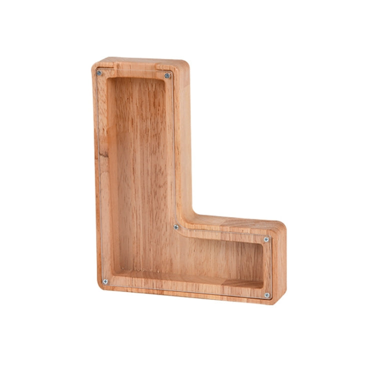 Salvadanaio in legno con alfabeto inglese Salvadanaio in acrilico trasparente