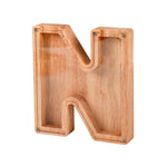 Salvadanaio in legno con alfabeto inglese Salvadanaio in acrilico trasparente