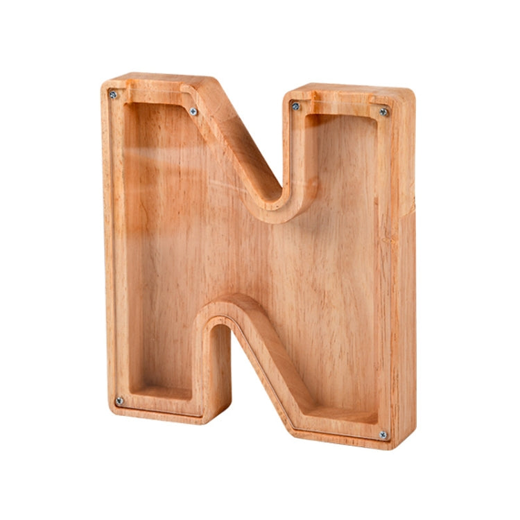 Salvadanaio in legno con alfabeto inglese Salvadanaio in acrilico trasparente