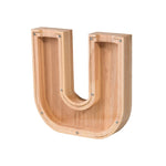 Salvadanaio in legno con alfabeto inglese Salvadanaio in acrilico trasparente