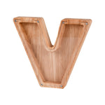 Salvadanaio in legno con alfabeto inglese Salvadanaio in acrilico trasparente